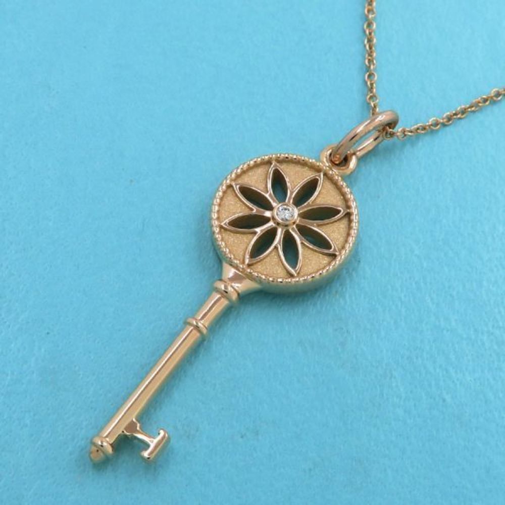 Tiffany Daisy Key Charm Necklace